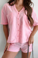 Daytime Perfection Button-Down Shirt (Pink) - NanaMacs