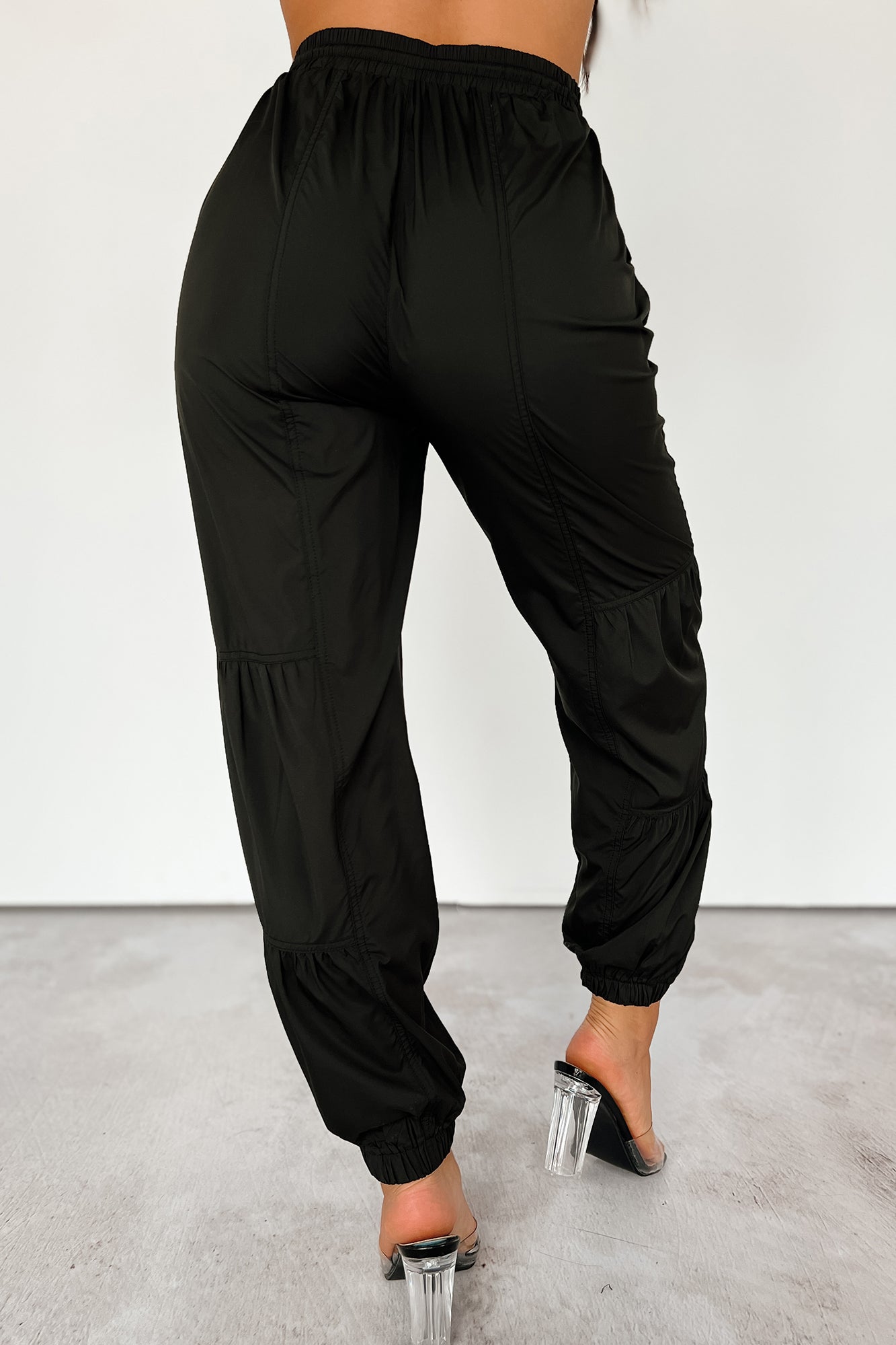 Breaking Barriers Drawstring Waist Joggers (Black) - NanaMacs