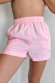Casual Contentment Paneled Shorts (Pink) - NanaMacs