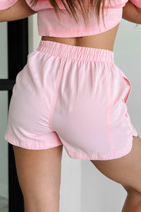 Casual Contentment Paneled Shorts (Pink) - NanaMacs