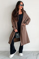 Slumbering Beauty Hooded Longline Cardigan (Brown) - NanaMacs