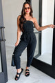 I Make The Rules Mono B Strapless Jumpsuit (Black) - NanaMacs