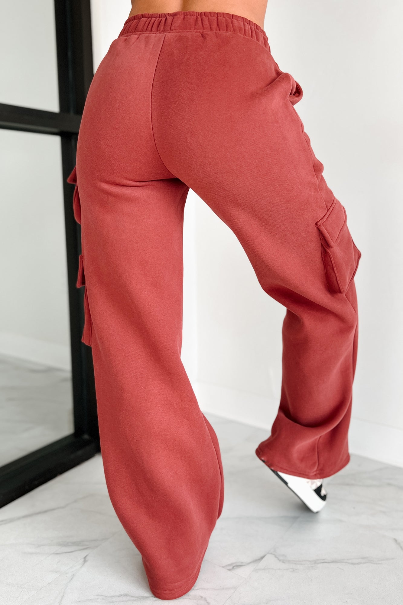 Jada Cargo Sweatpants (Marsala) - NanaMacs