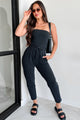 I Make The Rules Mono B Strapless Jumpsuit (Black) - NanaMacs