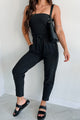 I Make The Rules Mono B Strapless Jumpsuit (Black) - NanaMacs