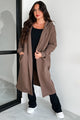 Slumbering Beauty Hooded Longline Cardigan (Brown) - NanaMacs