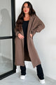 Slumbering Beauty Hooded Longline Cardigan (Brown) - NanaMacs