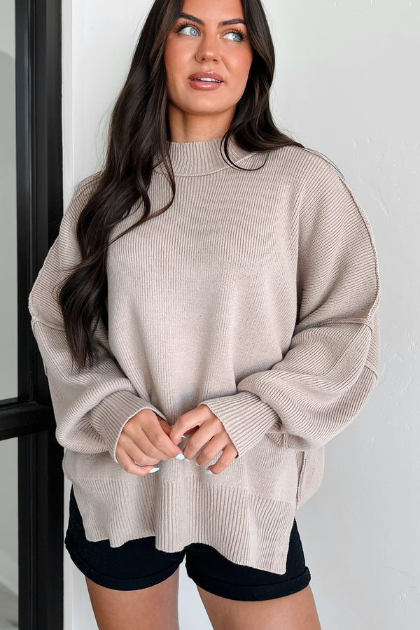 Auden Oversized Zenana Sweater (Ash Mocha) - NanaMacs