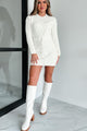Bernadette Cable Knit Sweater Dress (Cream) - NanaMacs