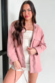 Never On Schedule Brushed Fleece Shacket (Pink) - NanaMacs