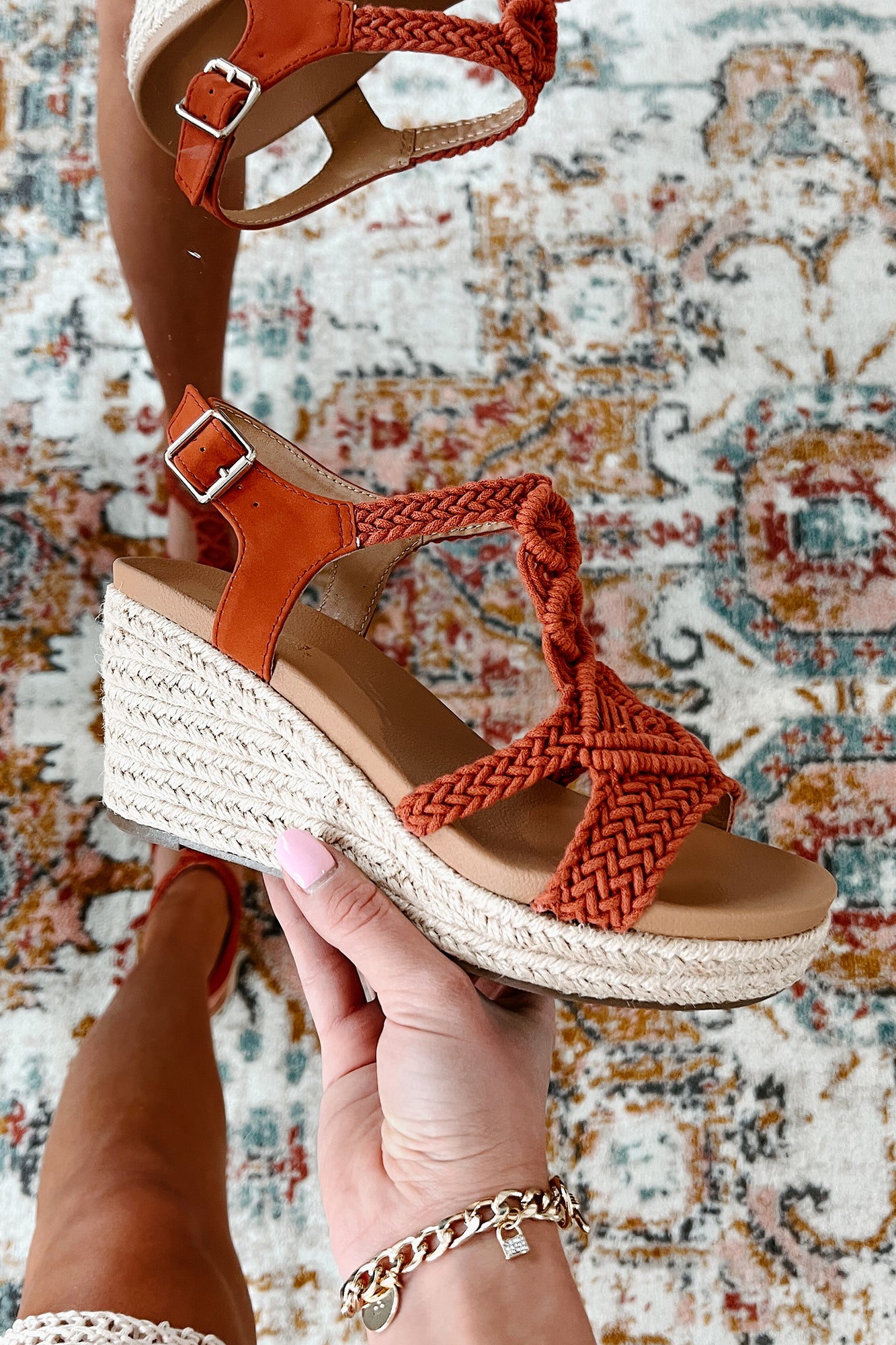 Braided espadrille cheap wedge sandals