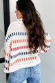 My Favorite Notification Striped Sweater (Ivory/Multi) - NanaMacs