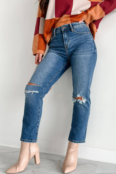 Echo High Rise Distressed Dad Jean (Medium) - NanaMacs