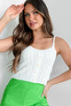 Positive Presence Buttoned Sweater Tank (Ivory) - NanaMacs