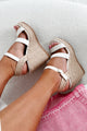 Lavina Espadrille Wedge Heeled Sandal (White) - NanaMacs