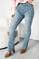 Lee Special A High Rise Tummy Control Side Slit Bootcut Jeans (Medium) - NanaMacs