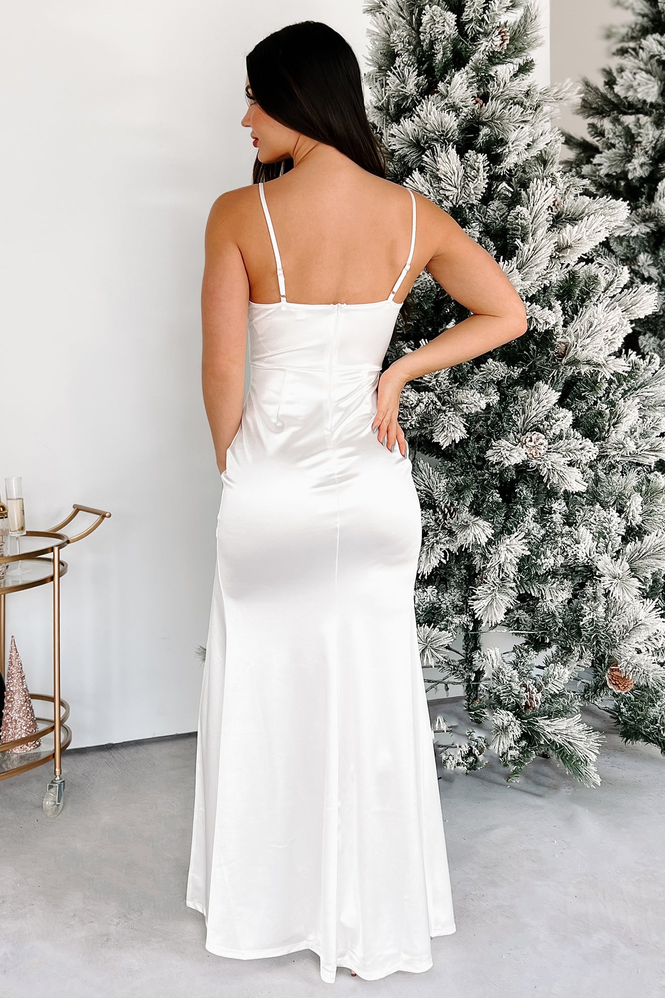 Getting Glam Corset Maxi Dress (Off White) - NanaMacs