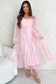 Little Ballerina Tiered Mesh Maxi Dress (Light Rose) - NanaMacs