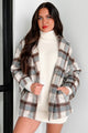 Don't Read Into It Oversized Plaid Jacket (Brown/Grey) - NanaMacs