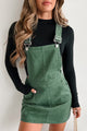 Give Us A Try Corduroy Overall Dress (Pine Green) - NanaMacs