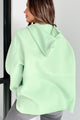 Reserved For Snuggles Oversized Fleece Hoodie (Ultra Mint) - NanaMacs