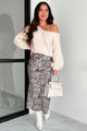 Suburban Safari Animal Print Midi Skirt (Light Taupe/Black) - NanaMacs