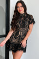 Epitome Of Class Lace Open Back Dress (Black) - NanaMacs