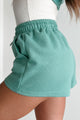 Couch Casual Geometric Textured Lounge Shorts (Sage) - NanaMacs