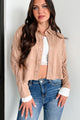 Down In Austin Faux Suede Fringe Shacket (Taupe) - NanaMacs