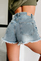 Adventure's Waiting Distressed High Rise Shorts (Medium) - NanaMacs