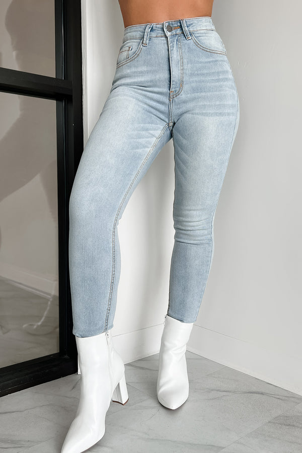 Chessa High Waist Dogma Skinny Jeans (Light Wash) - NanaMacs