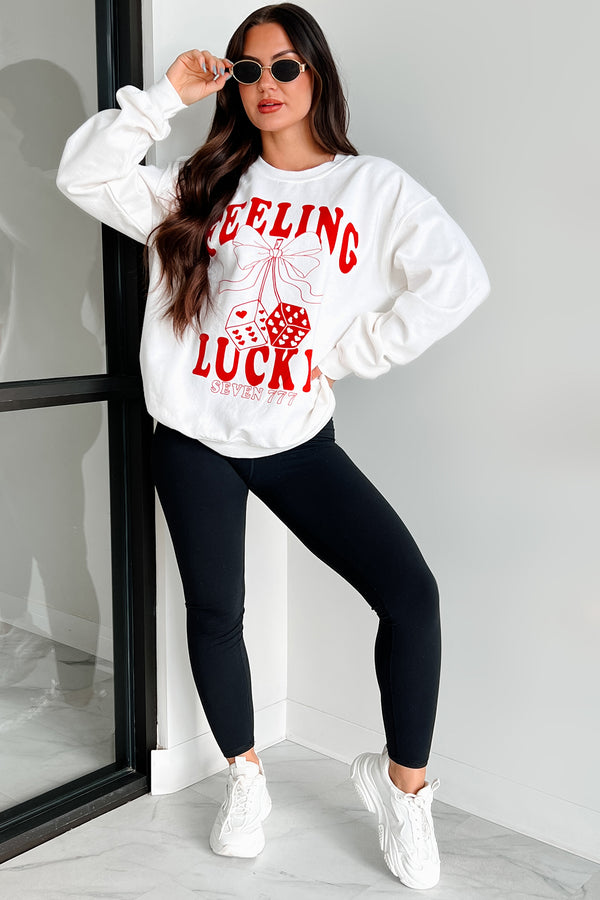 Lucky Sevens Oversized Graphic Sweatshirt (Cream) - NanaMacs