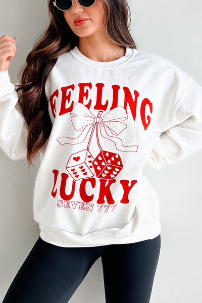 Lucky Sevens Oversized Graphic Sweatshirt (Cream) - NanaMacs