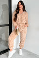 Letting Go Of Stress Sherpa Lounge Set (Tan) - NanaMacs