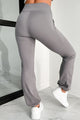 Tracking My Steps Bubble Hem Leggings (Grey) - NanaMacs