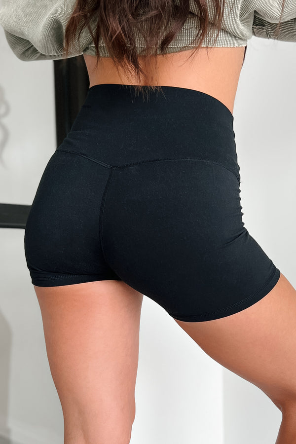 Determined To Win Buttery Soft Biker Shorts (Black) - NanaMacs