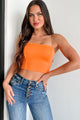 Yani Square Neck Tank Top (Orange) - NanaMacs