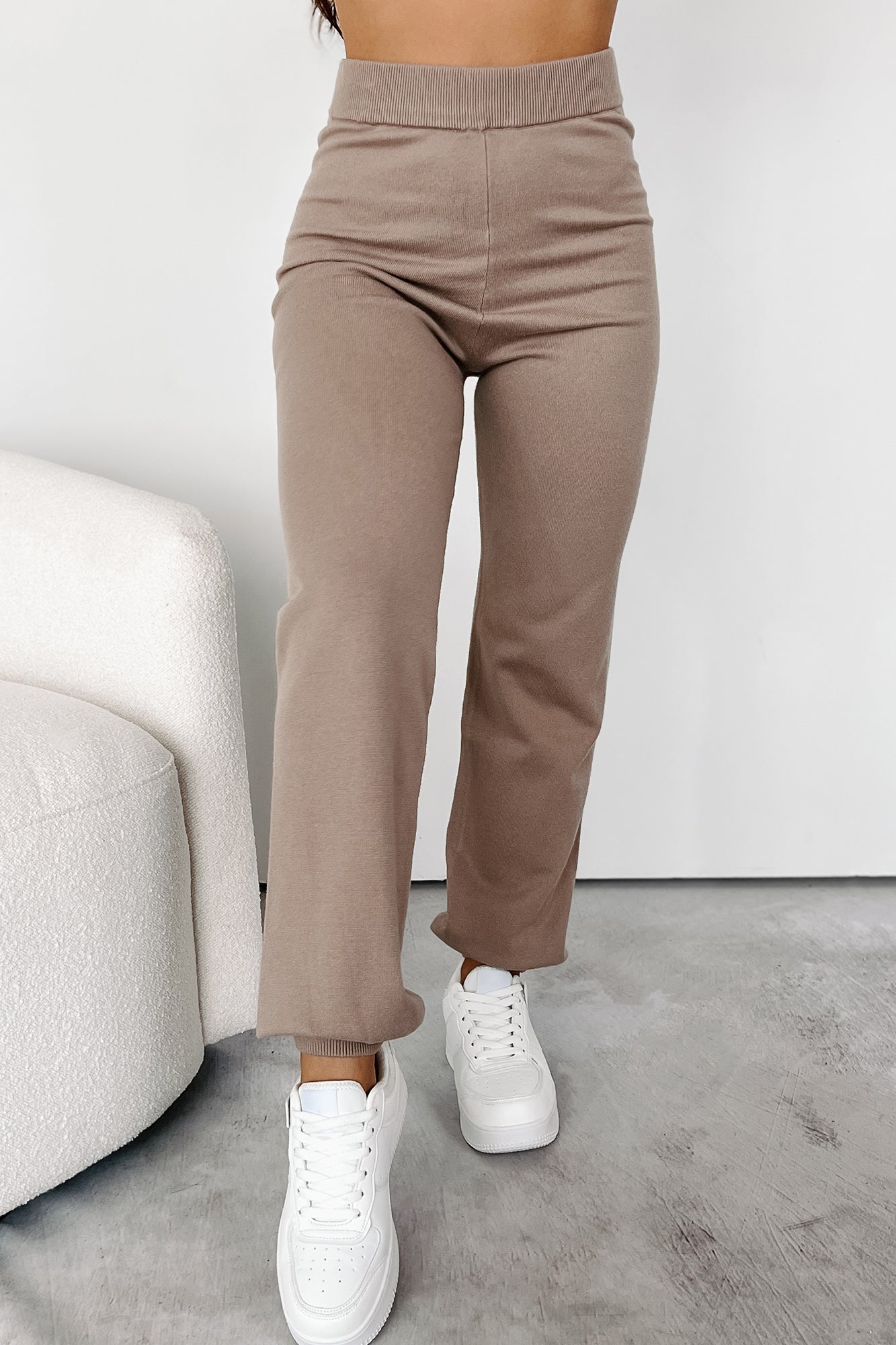 Living In Leisure Sweater Knit Joggers (Coca Mocha)