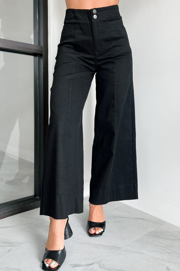 Just The Truth Wide Leg Pants (Black) - NanaMacs