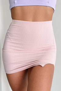 Such A Charmer Ribbed Mini Skirt (Mauve) - NanaMacs