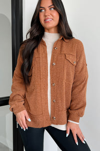 Iona Knit Shacket (Brown) - NanaMacs