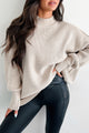 Auden Oversized Zenana Sweater (Sand Beige) - NanaMacs