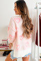 Straight From The Heart Textured Heart Sweater (Blush) - NanaMacs
