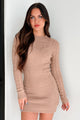 Gimme A Clue Sweater Dress (Camel) - NanaMacs