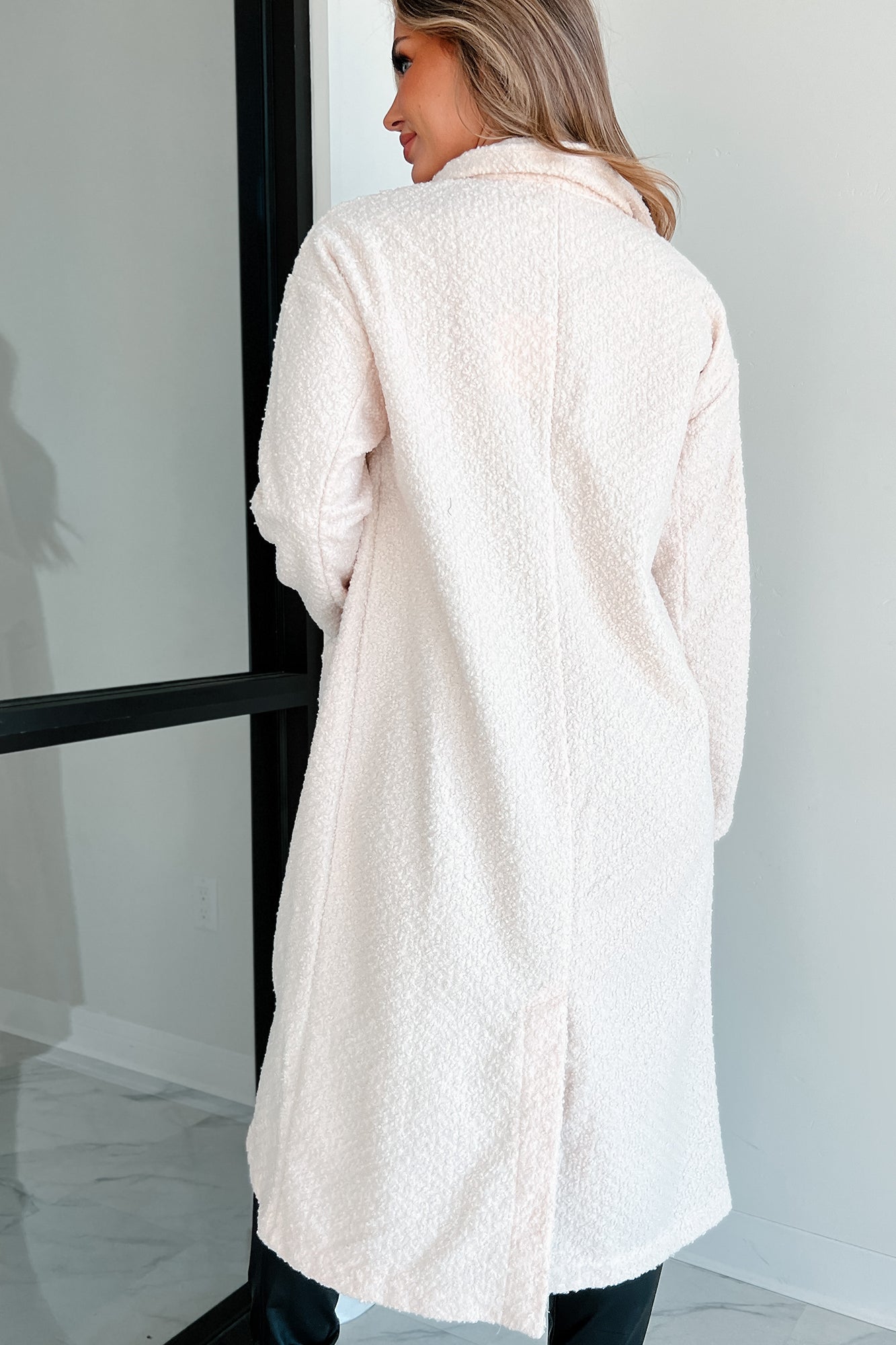 Trendy Yet Sophisticated Oversized Double-Breasted Coat (Cream) - NanaMacs