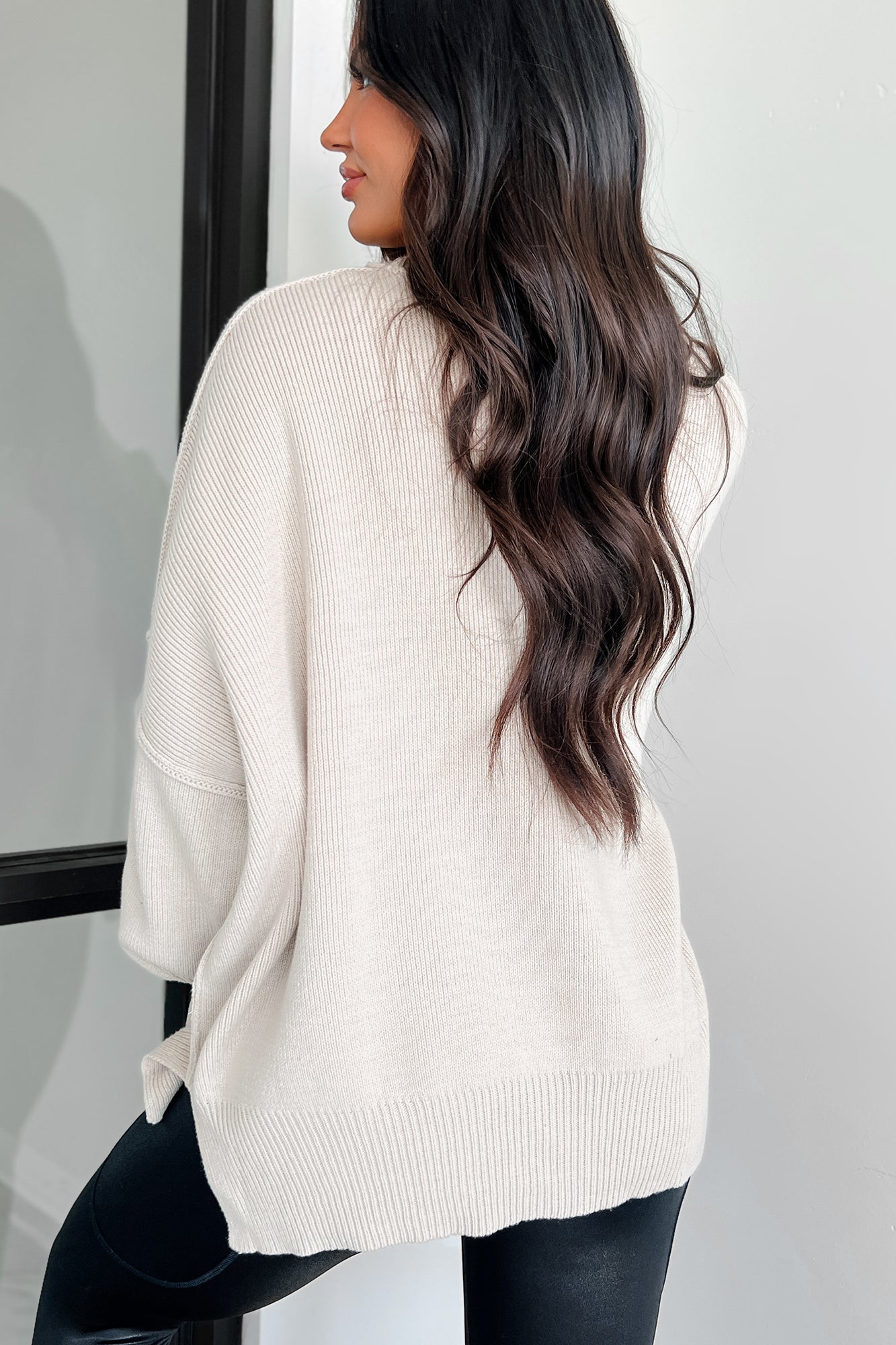 Auden Oversized Zenana Sweater (Sand Beige) - NanaMacs