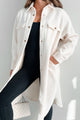 Sophisticated Taste Longline Shacket (Ivory) - NanaMacs