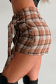 Doorbuster Simply Devoted Plaid Skort (Brown) - NanaMacs