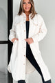 Sophisticated Taste Longline Shacket (Ivory) - NanaMacs