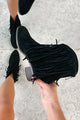 Dallas Darling Fringe Ankle Booties (Black) - NanaMacs